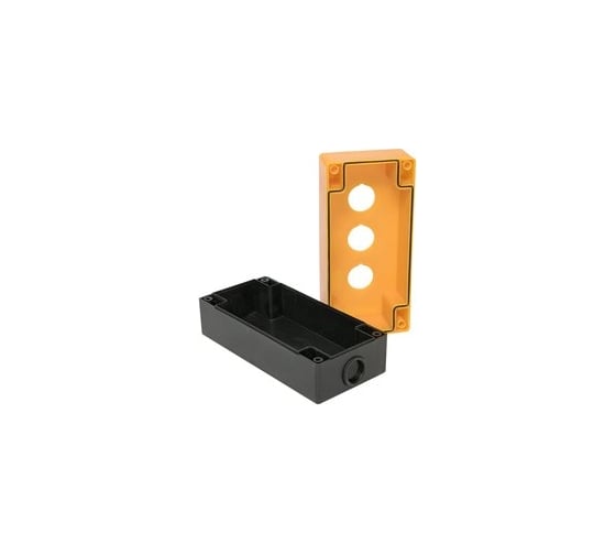 Пластиковый корпус EKF КП103, 3 кнопки, желтый cpb-103-o