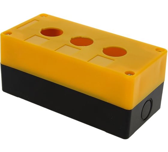 Пластиковый корпус EKF КП103, 3 кнопки, желтый cpb-103-o 1