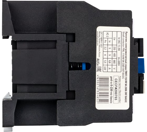 Пускатель EKF Basic серии ПМЛ-1161М электромагнитный, 9А, 230В pml-s-9-230-nc-basic