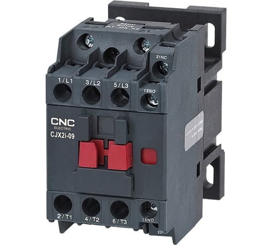 Контактор CNC Electric CJX2i 12A 3P AC220В B-class 1НО+1НЗ C000122
