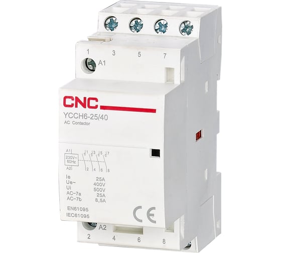 Модульный контактор CNC Electric YCCH6 25/30 25A 3P AC220В 3НО A060011 1