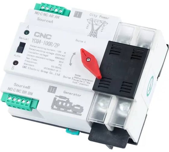 Автоматический ввод резерва CNC Electric YCQ4-100E/2P 63A B050121 1