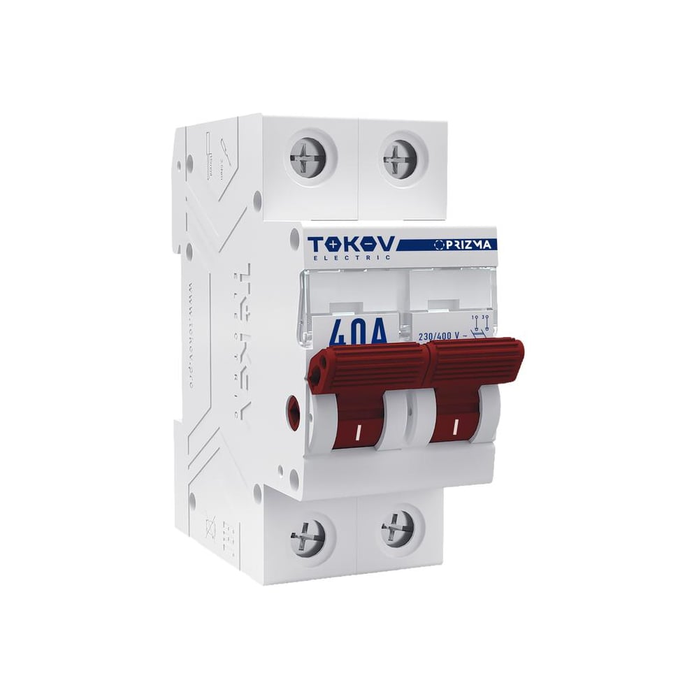 Выключатель нагрузки модульный TOKOV ELECTRIC 2П 40А TKE-PZ60-MDSI-2-40 ...