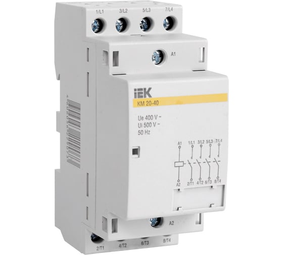 Модульный контактор IEK КМ20-40, AC MKK20-20-40