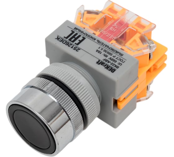 Кнопочный выключатель Dekraft ВК22-ABF-BLK 25126DEK