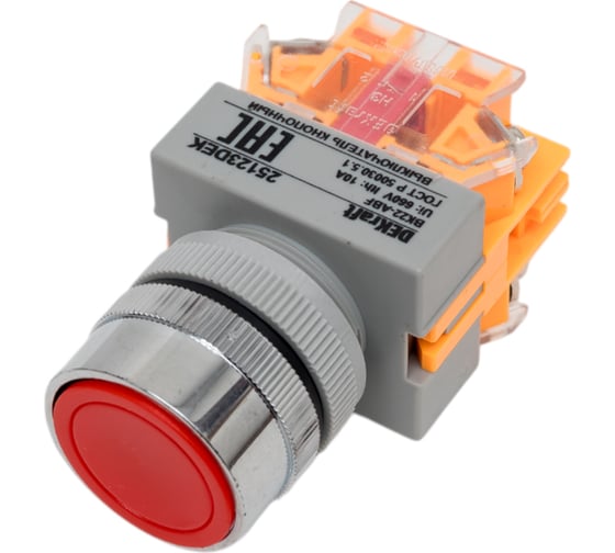 Кнопочный выключатель Dekraft ВК22-ABF-RED 25123DEK