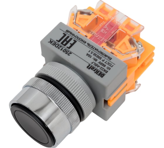 Кнопочный выключатель Dekraft ВК22-ABLF-BLK 25012DEK