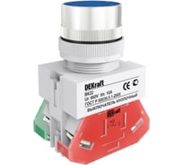 Кнопочный выключатель Dekraft ВК22-ABLF-BLU 25016DEK