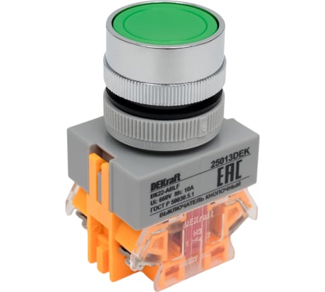 Выключатель кнопочный DEKraft ВК-22, ABLF, 10 А, IP54 25013DEK