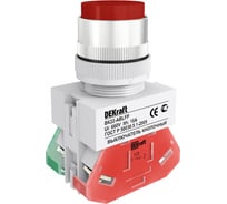 Выключатель кнопочный Dekraft ВК-22 (10 А, IP54, красный) 25020DEK