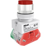 Кнопочный выключатель Dekraft ВК22-ABLFP-RED 25020DEK