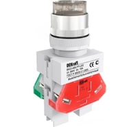 Кнопочный выключатель Dekraft ВК22-ABLFP-WHI-LED-24 25068DEK