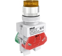 Кнопочный выключатель Dekraft ВК22-ABLFP-YEL-LED 25028DEK