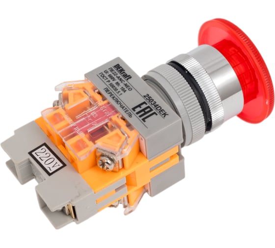 Кнопочный выключатель Dekraft ВК22-AEAL-RED-NEO 25034DEK