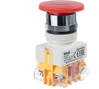 Выключатель кнопочный DEKraft ВК-22, 10 А, IP54, красный 25024DEK