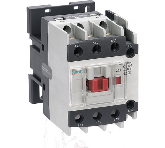 Контактор Dekraft КМ-103, 25 A, 110 B, 1НО+1НЗ, AC3 22117DEK