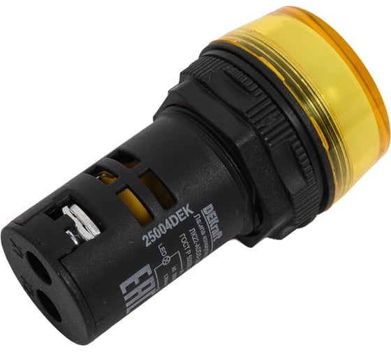 Коммутационная лампа Dekraft ЛК22-ADDS-YEL-LED 25004DEK