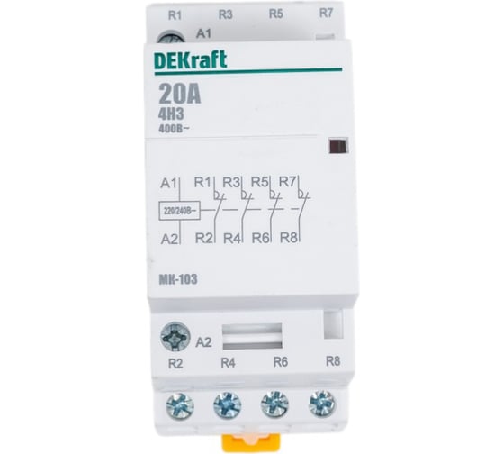 Модульный контактор Dekraft МК103-020A-230B-04 18063DEK
