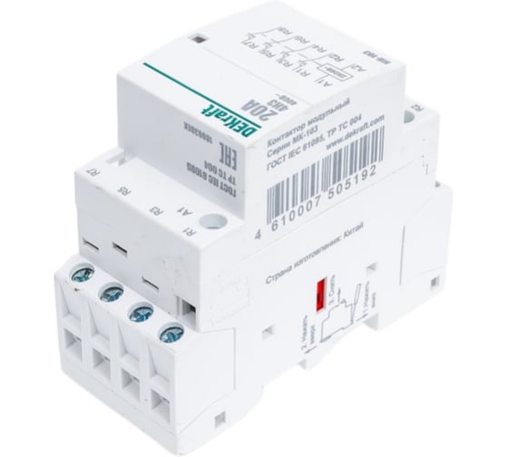 Модульный контактор Dekraft МК103-020A-230B-04 18063DEK