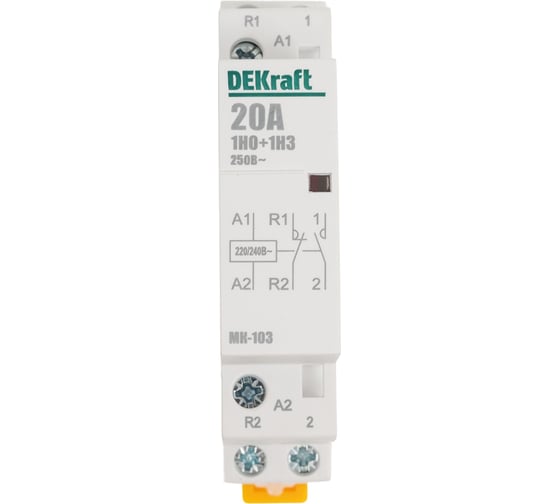Модульный контактор Dekraft МК103-020A-230B-11 18058DEK 1