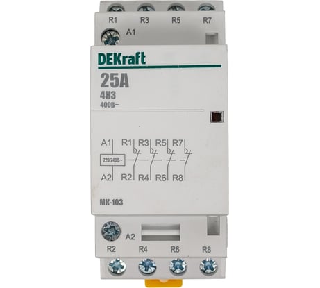 Модульный контактор Dekraft МК103-025A-230B-04 18070DEK