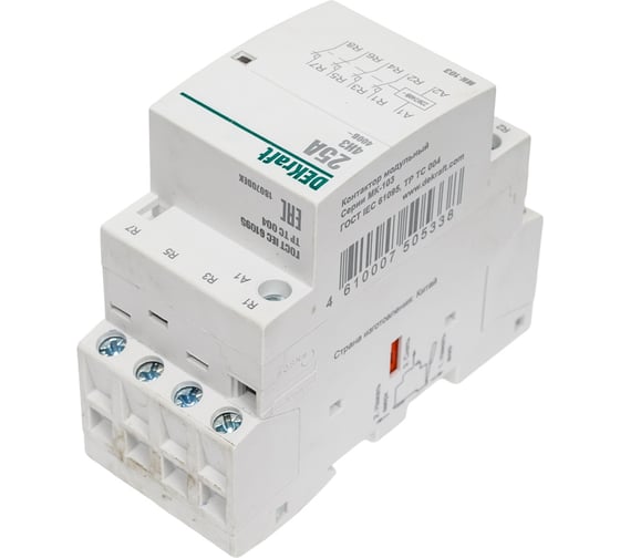 Модульный контактор Dekraft МК103-025A-230B-04 18070DEK