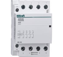 Модульный контактор DEKraft МК-103, 40 A, 230, хар-ка В, 4НО 18081DEK
