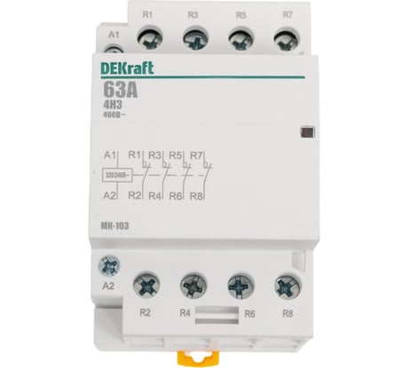 Модульный контактор Dekraft МК103-063A-230B-04 18091DEK