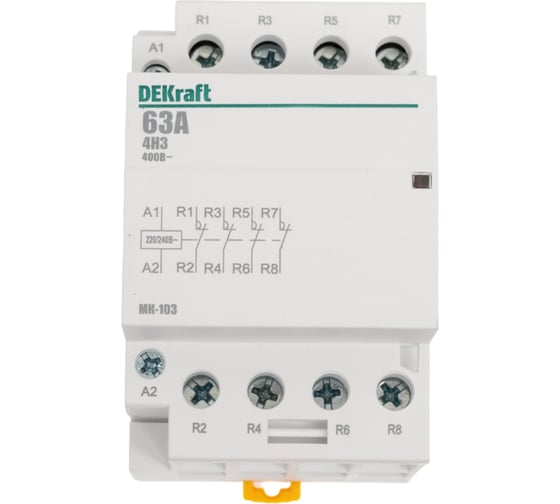 Модульный контактор Dekraft МК103-063A-230B-04 18091DEK 1