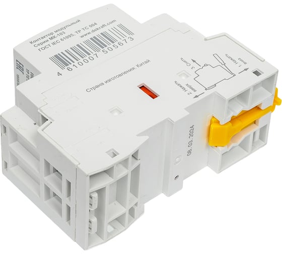 Модульный контактор Dekraft МК103-063A-230B-02 18087DEK