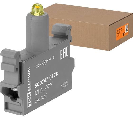 Светодиодный блок TDM ELECTRIC MLBL-07Y 230 В AC желтый (упак. 50 шт.) TDM SQ0747-0178 1