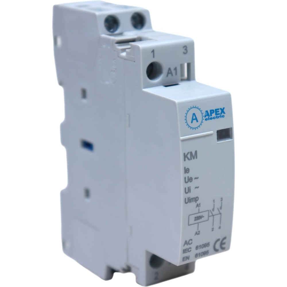 Контактор модульный APEX КМ 20А 2NО (1 мод.) 220В AC DC21317 - выгодная ...