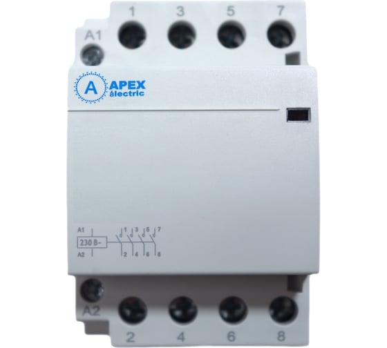 Контактор модульный APEX КМ 32А 3NО+NC (3 мод.) 220В AC DC21334 1