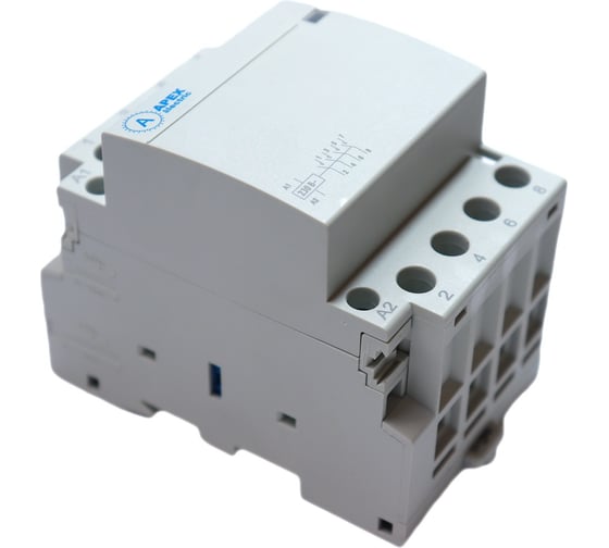 Контактор модульный APEX КМ 20А 2NО+2NC (3 мод.) 220В AC DC21319