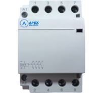 Контактор модульный APEX КМ 32А 4NО (3 мод.) 24В AC DC21335