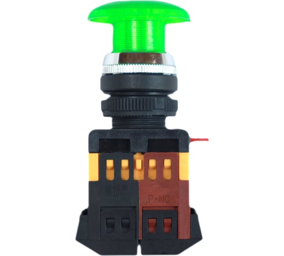 Кнопка APEX AEA-22 желтая NO+NC Грибок 220В AC SC21211 1