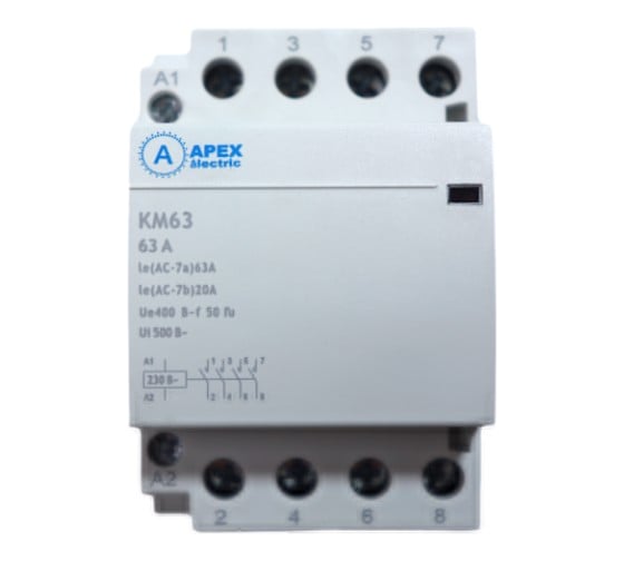 Контактор модульный APEX КМ 40А 2NО+2NC (3 мод.) 220В AC DC21339