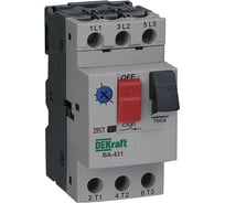 Автоматический выключатель защиты двигателя DEKraft ВА-431, 0.25 A-0.4 A, 690 В 21222DEK