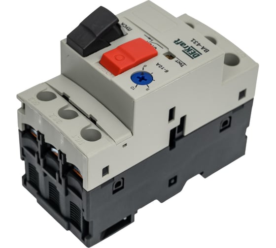 Автоматический выключатель защиты двигателя Dekraft ВА431-6.3A-10A 21229DEK