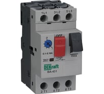 Автоматический выключатель защиты двигателя DEKraft ВА-431, 3 Р, 1.6 A-2.5 A, 100 кА 21226DEK