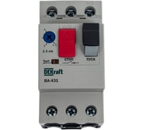 Автоматический выключатель защиты двигателя Dekraft ВА431-2.5A-4A 21227DEK