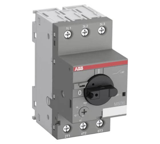Автоматический выключатель ABB MS116-32 10кА, с регулируемой тепловой защитой 25A-32А 1SAM250000R1015 1