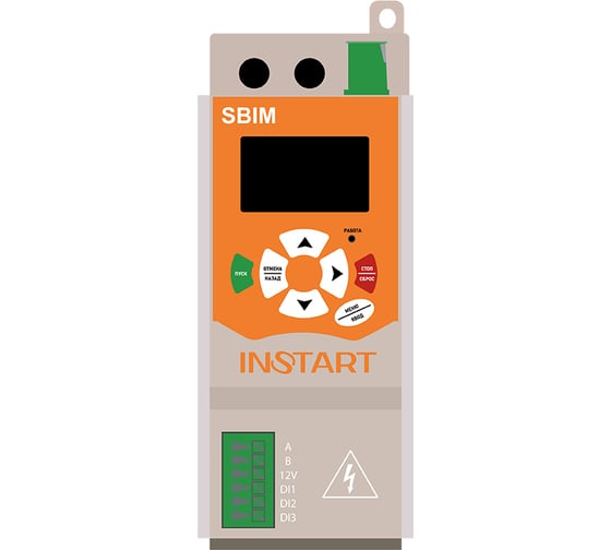 Устройство плавного пуска INSTART SBIM-4.0/9-04 4.0кВт 9.0А, 3 ~ 400 (380)B, IP20, байпас встроен 63800