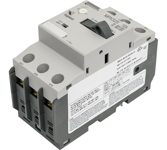 Автоматический выключатель Legrand для защиты электродвигателей MPX³ T32S 10A 50kA 417310