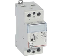 Контактор Legrand CX³ 2П, 250 В~, с катушкой 230 В~, 63 A, 2 НЗ, 2 модуля, с рукояткой управления 412548