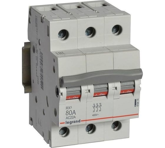Выключатель-разъединитель Legrand RX3 3П, 80A 419329