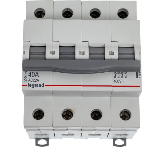 Выключатель-разъединитель Legrand RX3 4П, 40A 419330