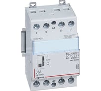 Контактор Legrand CX³ 4П, 400 В~, с катушкой 230 В~, 63 A, 4 НО, 3 модуля, с рукояткой управления 412556