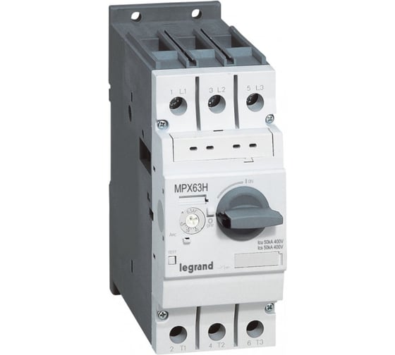 Автоматический выключатель защиты двигателя Legrand MPX³ 63H 22A 50kA 417363