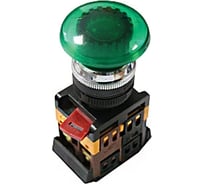Кнопка EKF AELA-22 грибок, зеленая, с подсветкой NO+NC 2 pbn-aela-1g-220 15223521